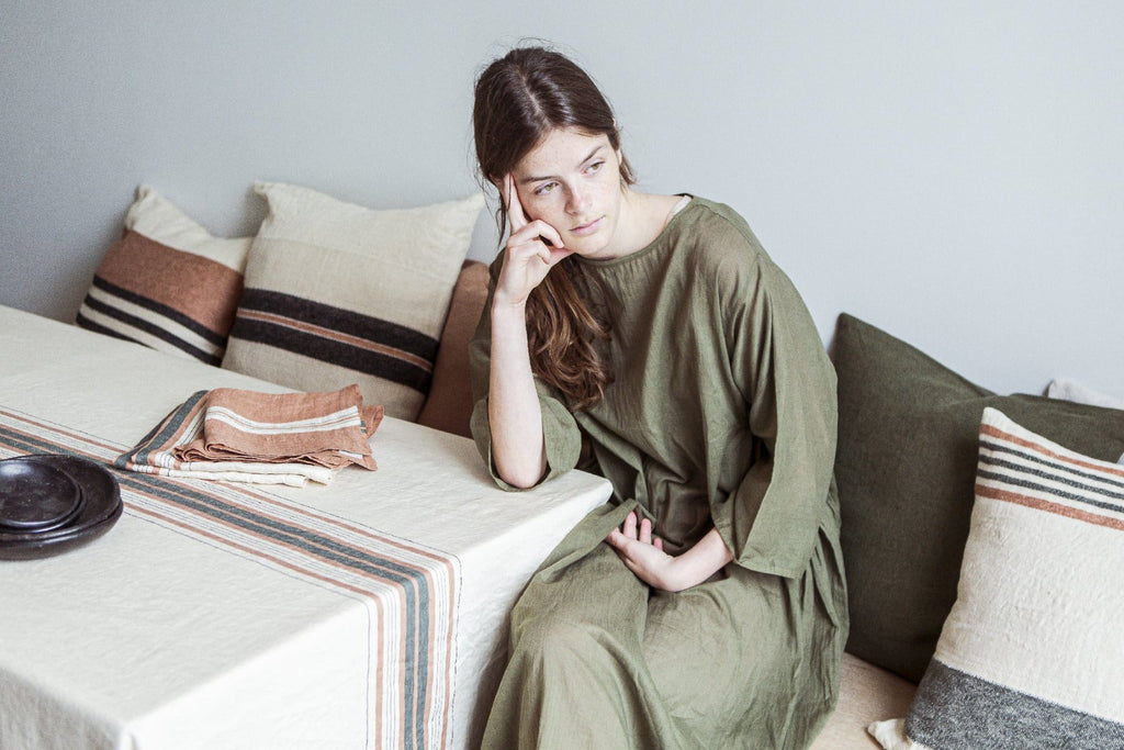 gypsum tablecloth belgian linen by libeco on adorn.house