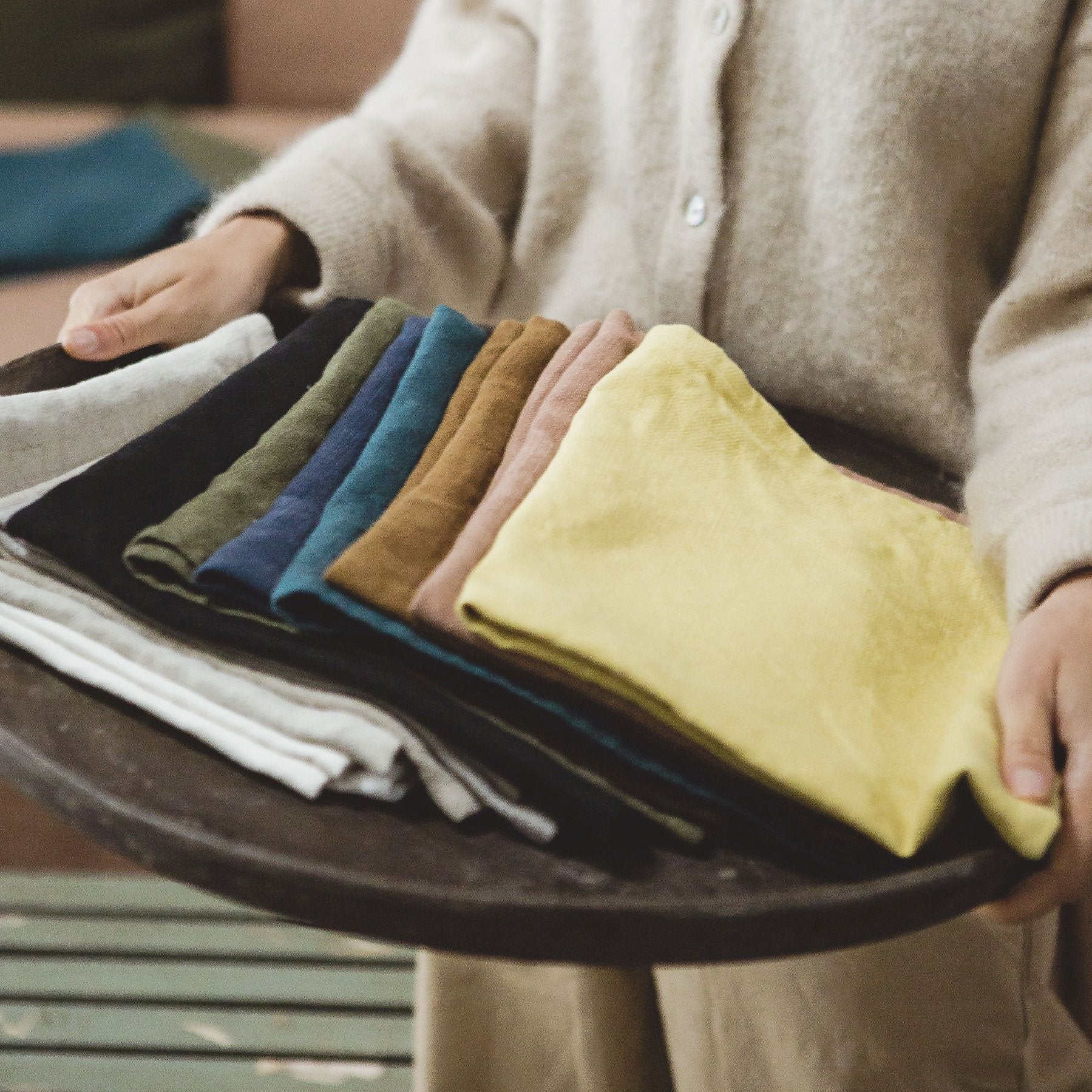 hudson napkins belgian linen by libeco on adorn.house