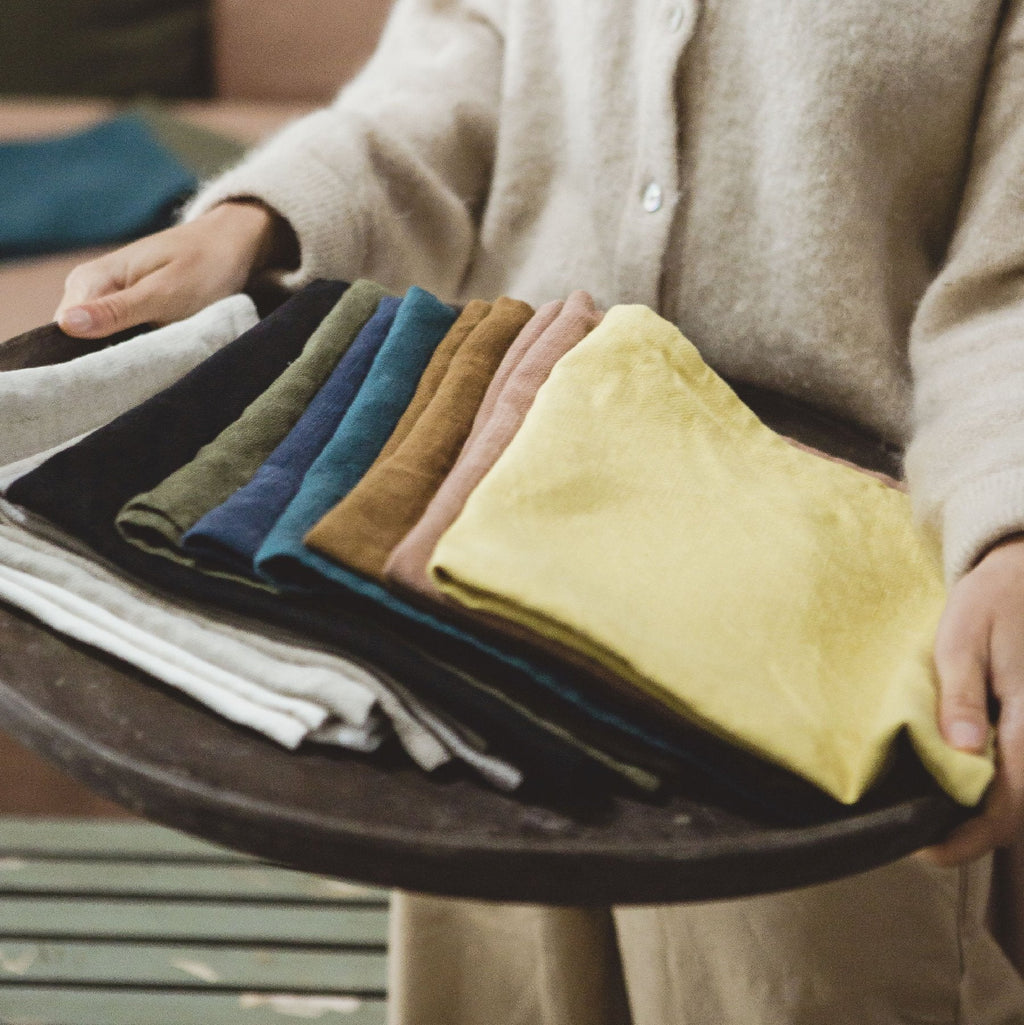 hudson napkins belgian linen by libeco on adorn.house