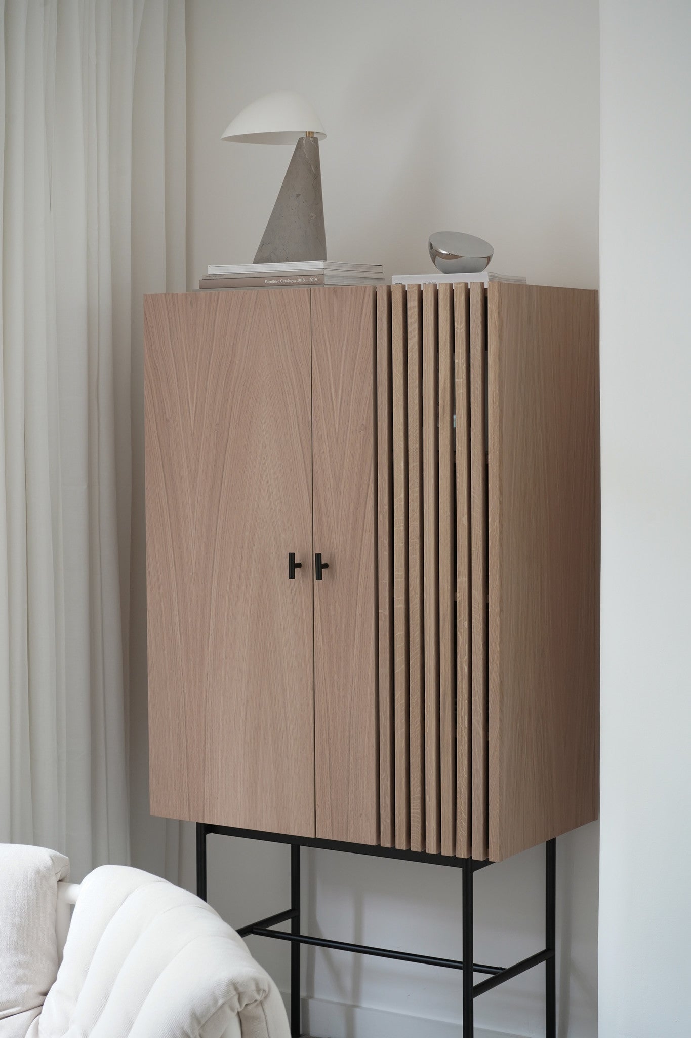 array highboard 80 cm white pigmented oak by woud at adorn.house