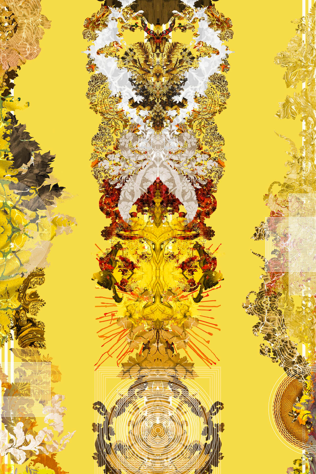 totem damask wallpaper by timorous beasties on adorn.house