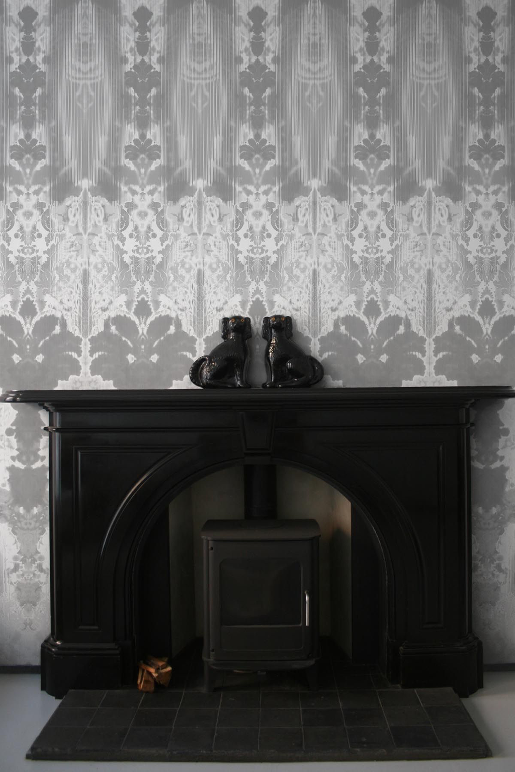 ikat damask wallpaper panel by timorous beasties on adorn.house