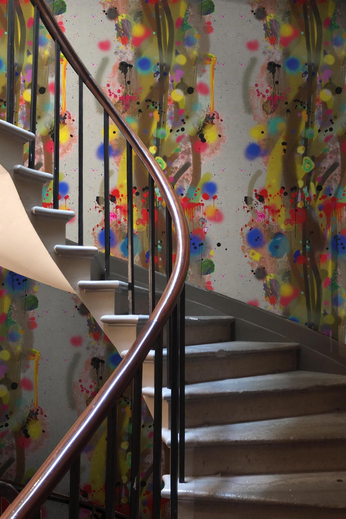 graffiti stripe superwide wallpaper panels by timorous beasties on adorn.house