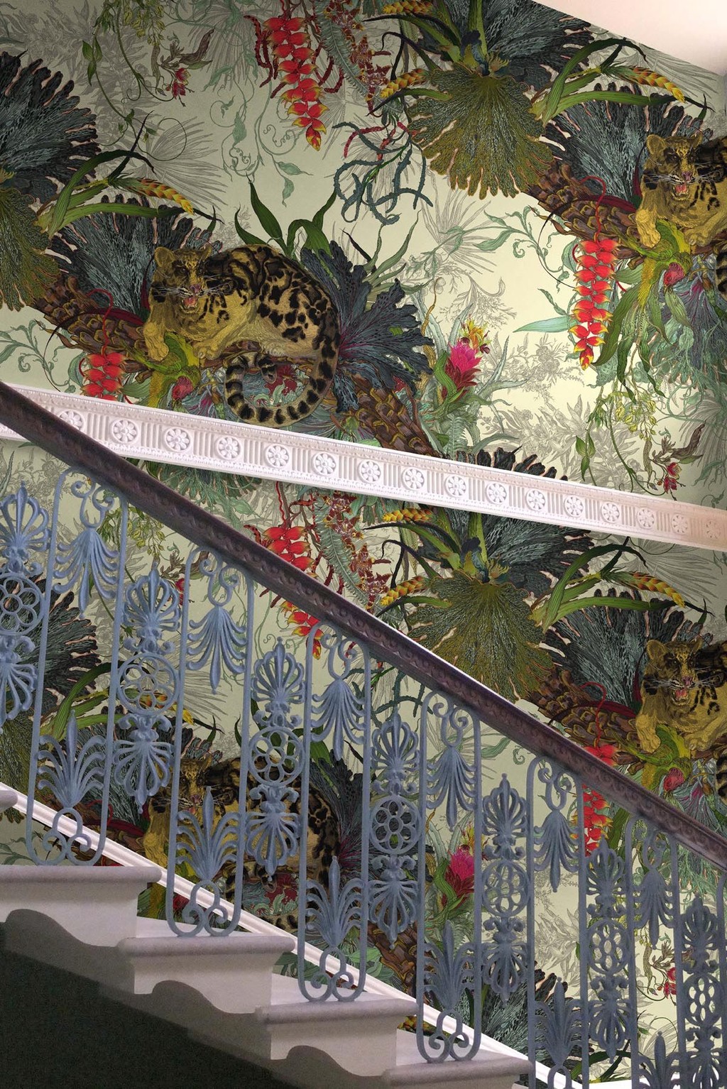 tropical clouded leopard superwide wallpaper by timorous beasties on adorn.house