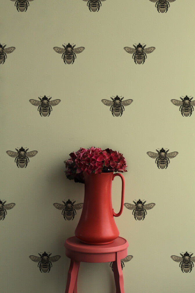 honey bee wallpaper by timorous beasties on adorn.house