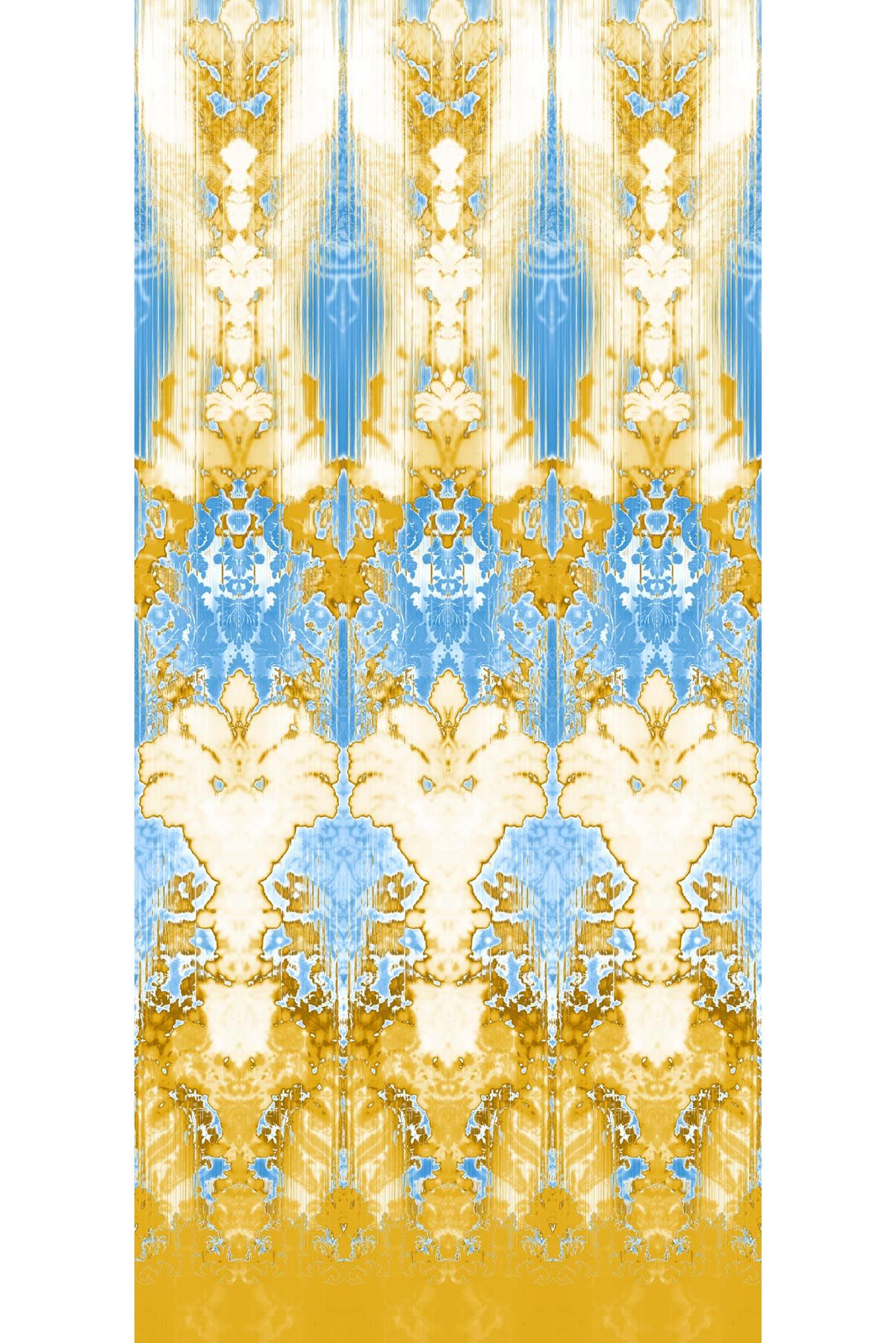 ikat damask wallpaper panel by timorous beasties on adorn.house