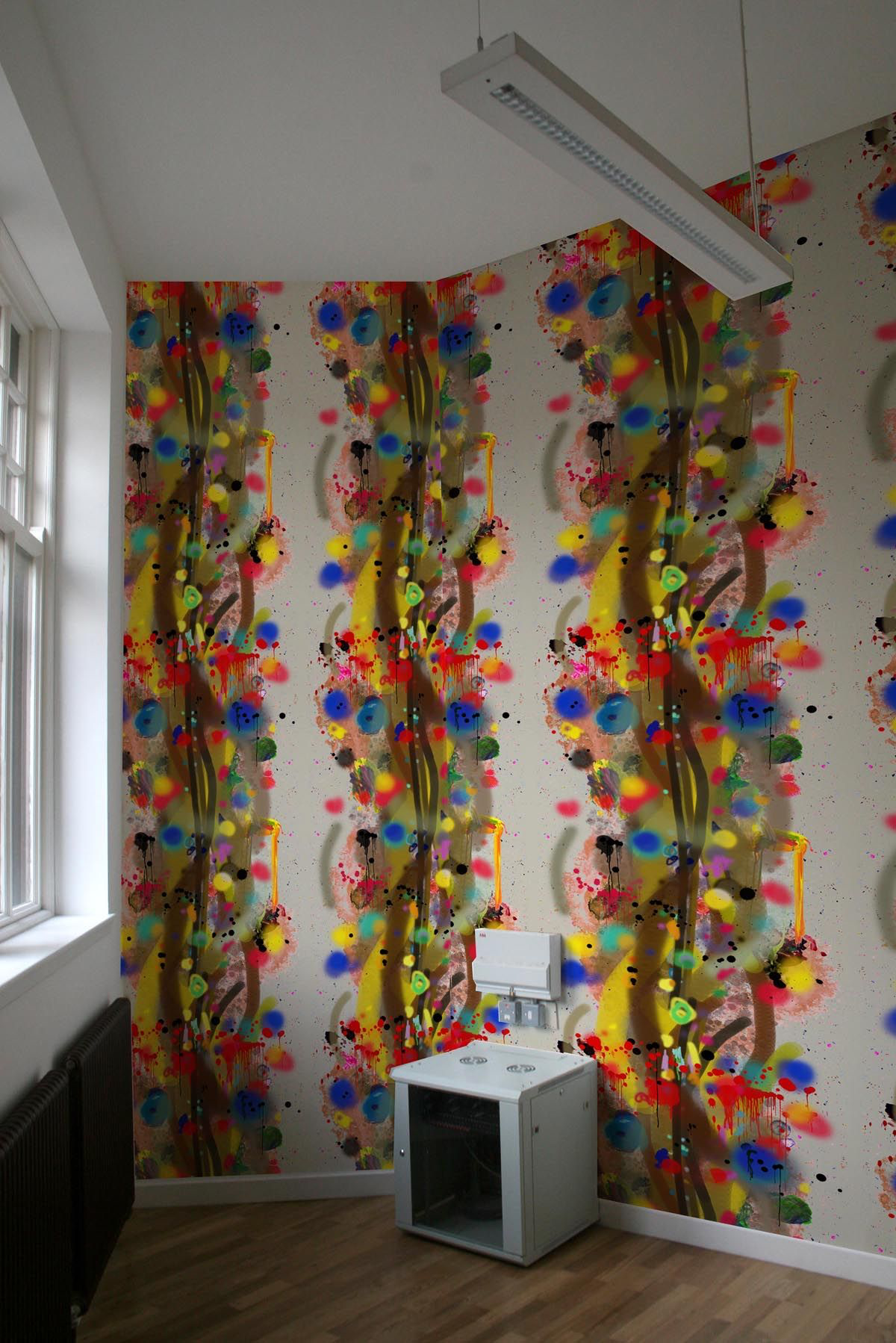 graffiti stripe superwide wallpaper panels by timorous beasties on adorn.house