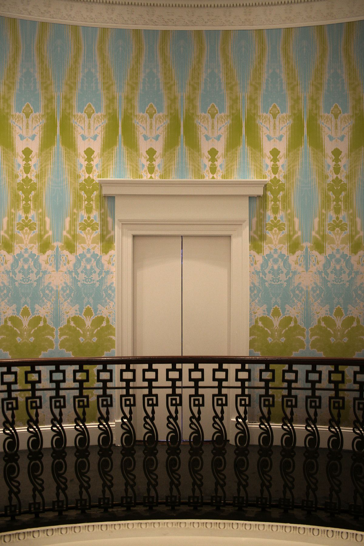ikat damask wallpaper panel by timorous beasties on adorn.house