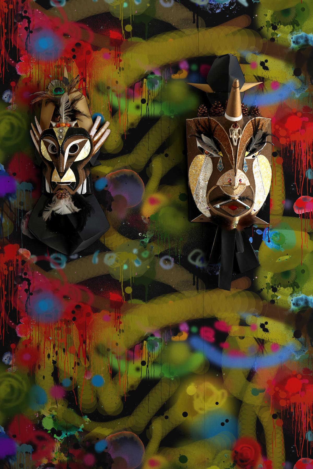 graffiti all over wallpaper by timorous beasties on adorn.house