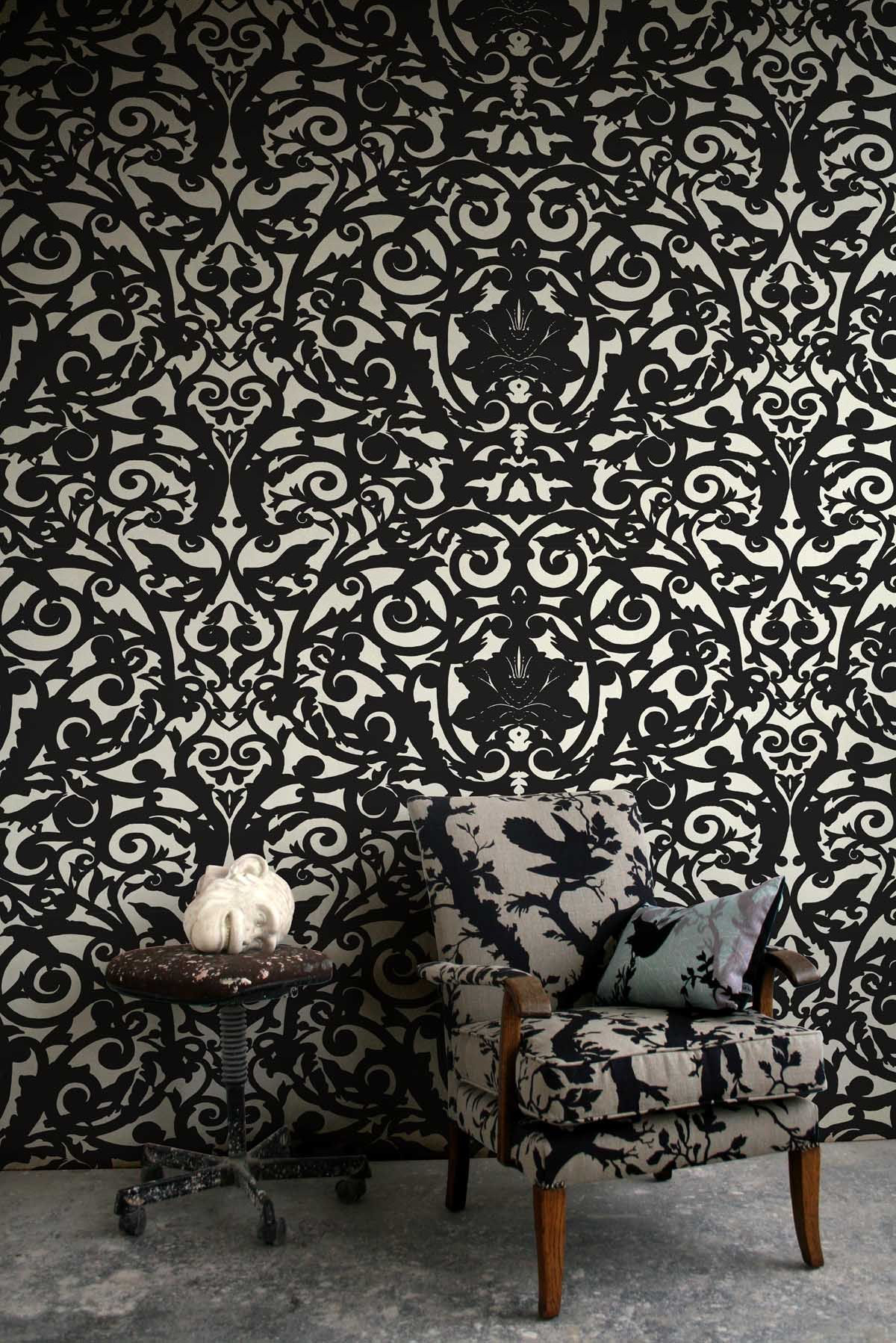 superwide birdcage wallpaper by timorous beasties on adorn.house