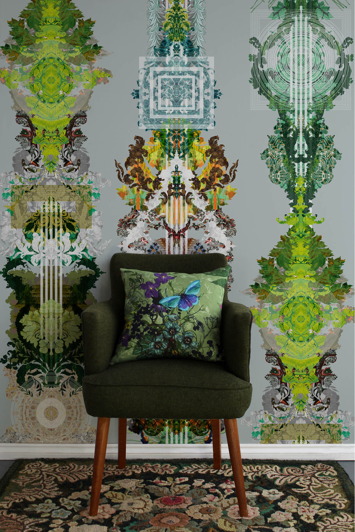 totem damask wallpaper by timorous beasties on adorn.house