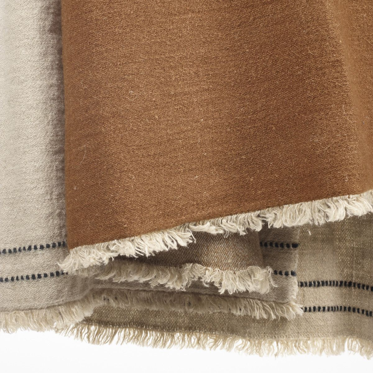 foundry throw blanket linen wool by libeco on adorn.house