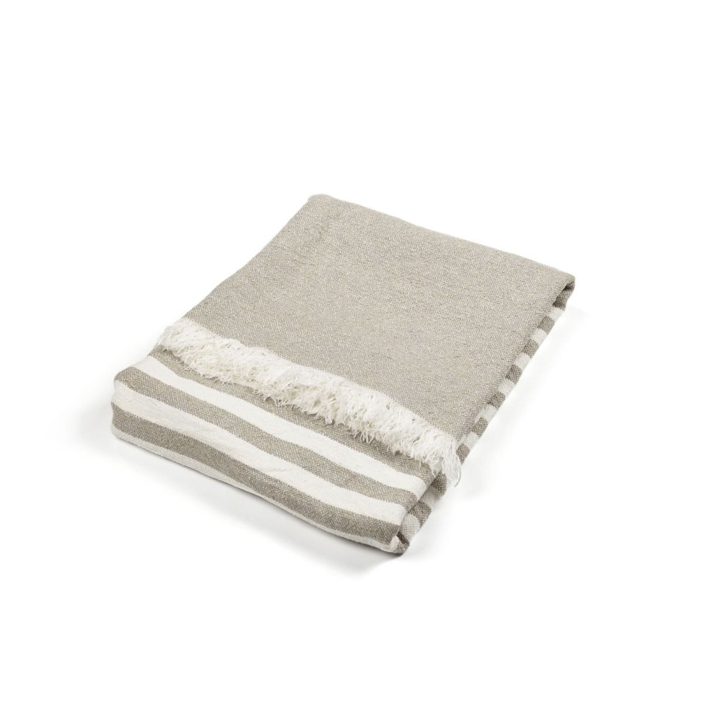 camille throw blanket linen by libeco on adorn.house