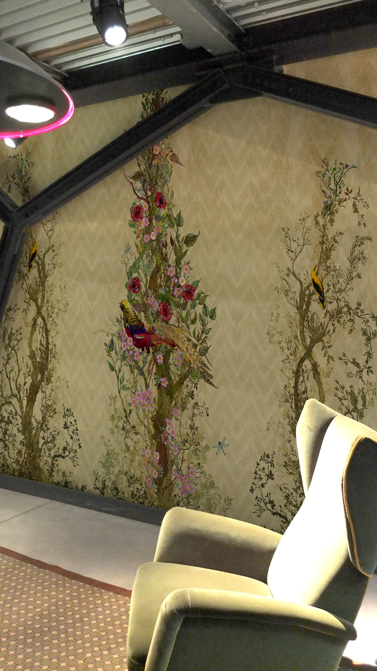 winchester wallpaper panels by timorous beasties on adorn.house