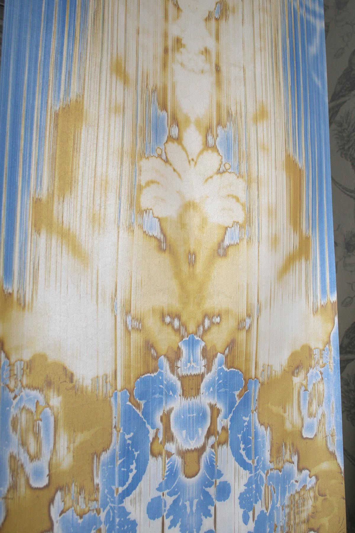 ikat damask wallpaper panel by timorous beasties on adorn.house