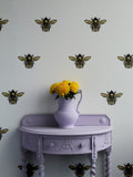honey bee wallpaper by timorous beasties on adorn.house
