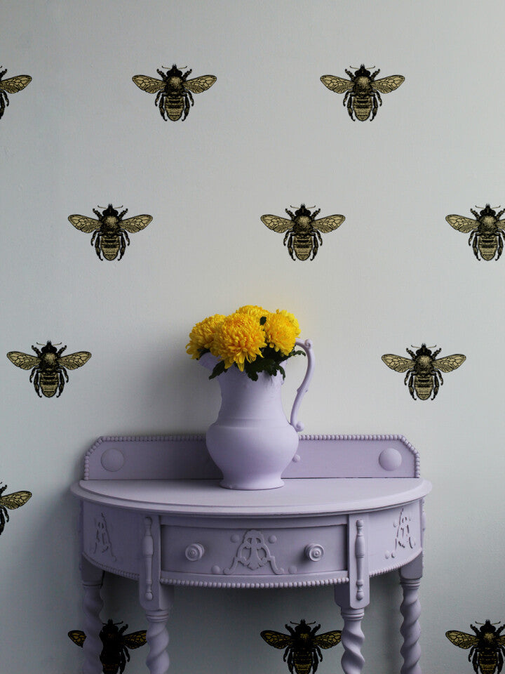 honey bee wallpaper by timorous beasties on adorn.house
