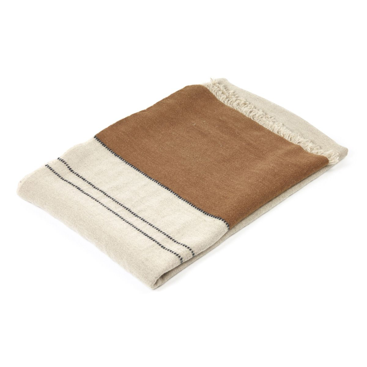 foundry throw blanket linen wool by libeco on adorn.house