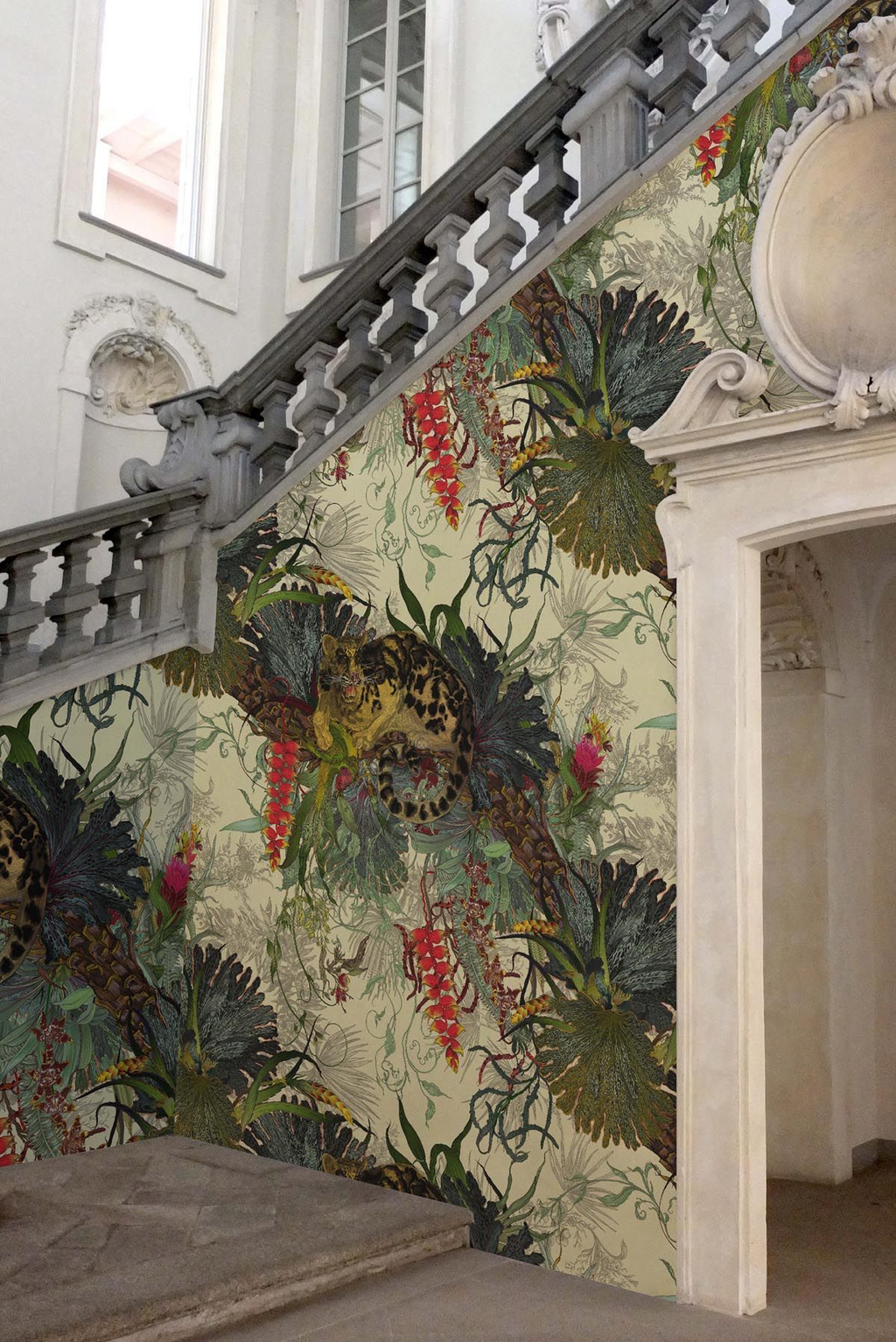 tropical clouded leopard superwide wallpaper by timorous beasties on adorn.house