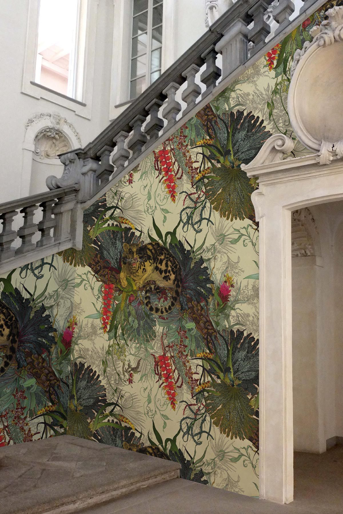 tropical clouded leopard superwide wallpaper by timorous beasties on adorn.house