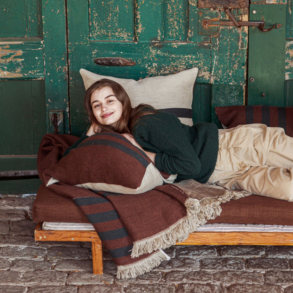 juniper throw linen blanket by libeco on adorn.house