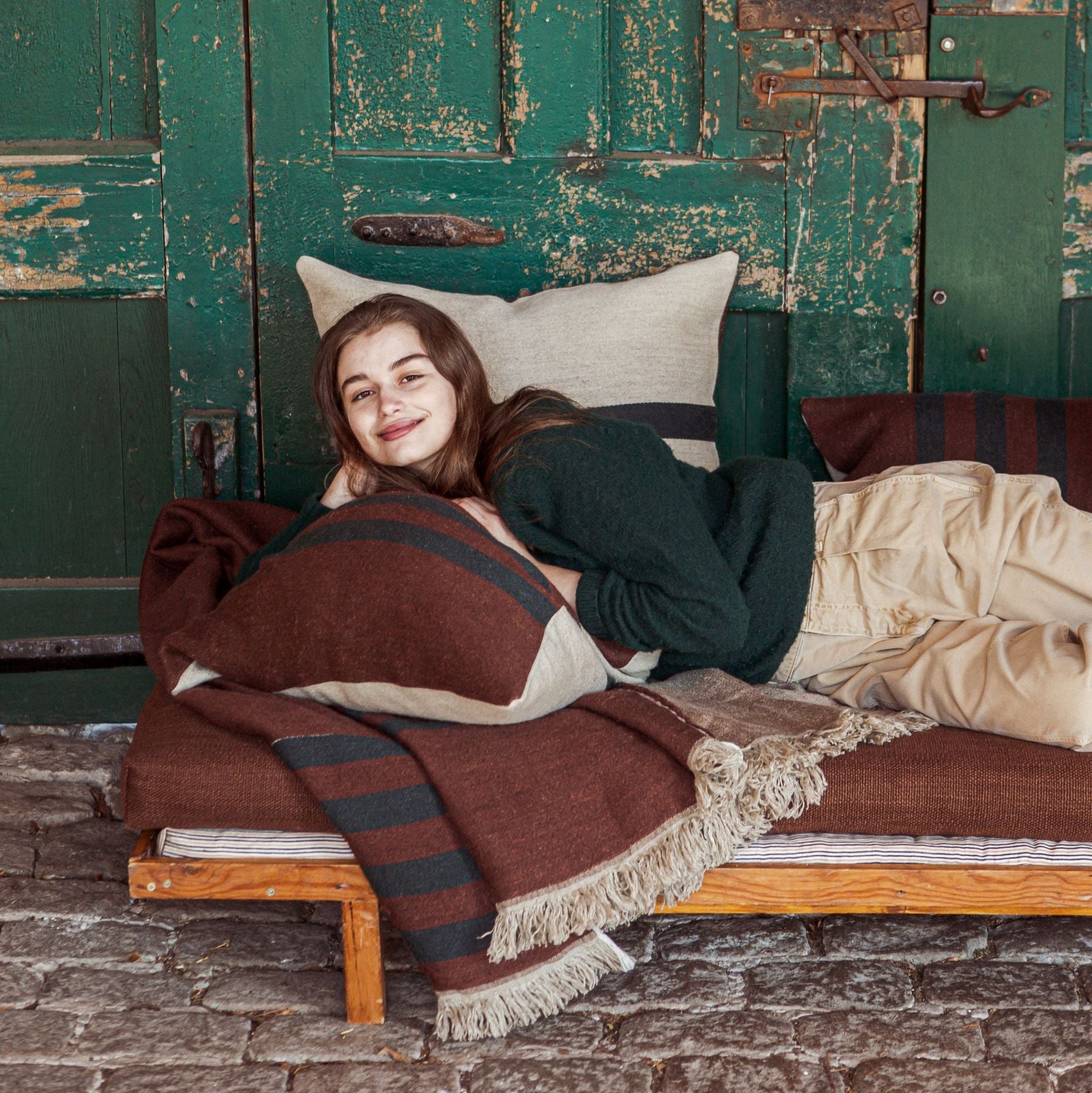 juniper throw linen blanket by libeco on adorn.house