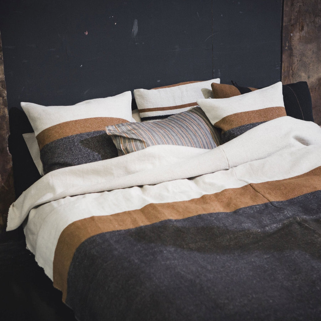 nash linen wool coverlet blanket by libeco on adorn.house