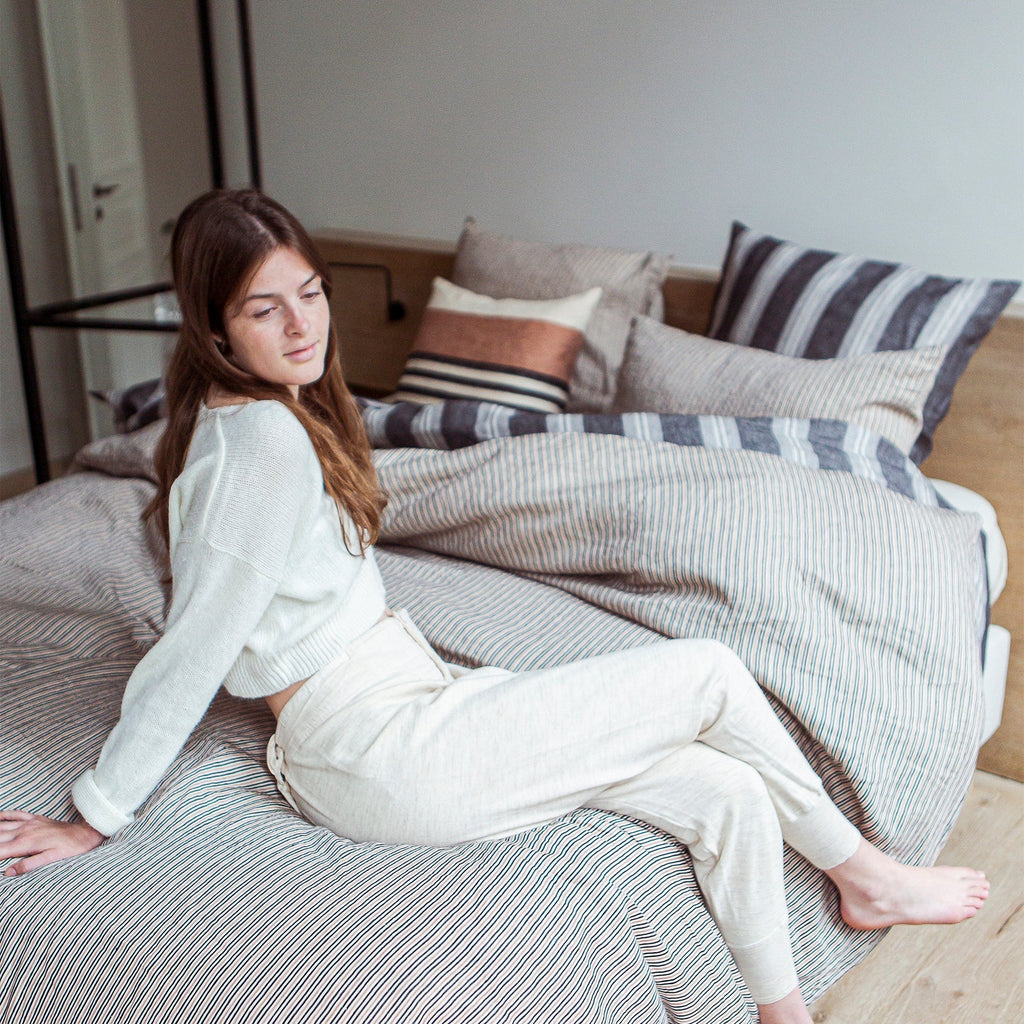 san gabriel stripe pillowcases & shames by libeco on adorn.house