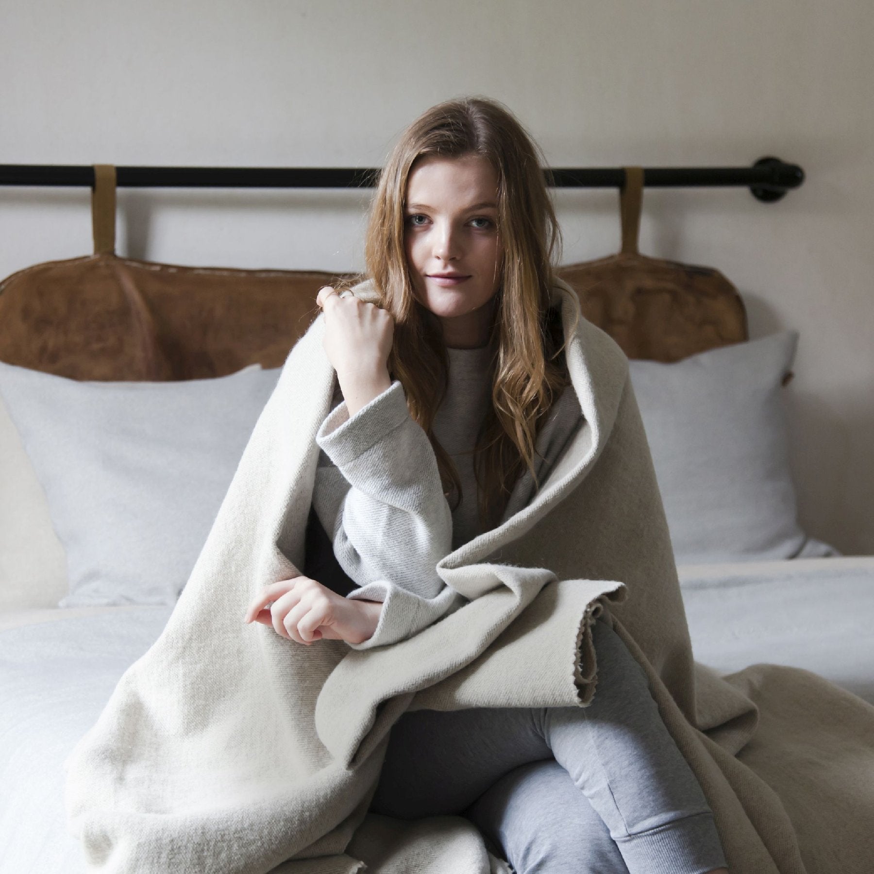 shetland pillow covers linen wool coverlet by libeco on adorn.house