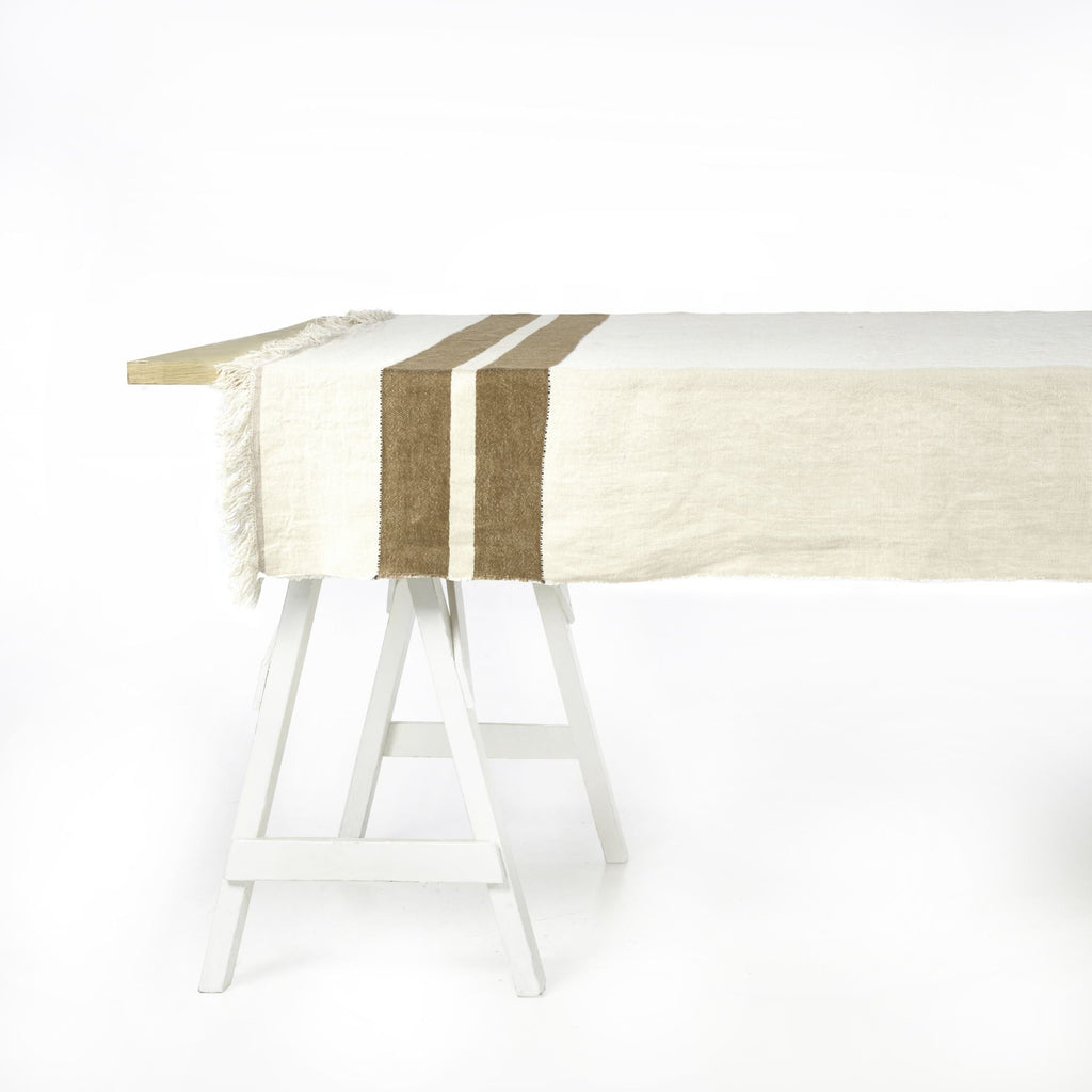 the belgian table throw belgian linen by Libeco at adorn.house