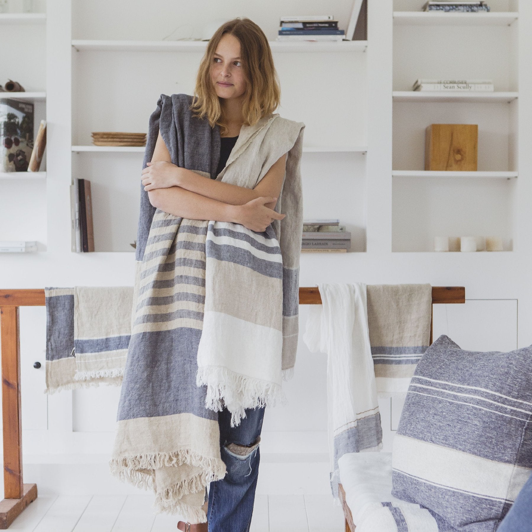 the belgian linen towel fouta by libeco on adorn.house