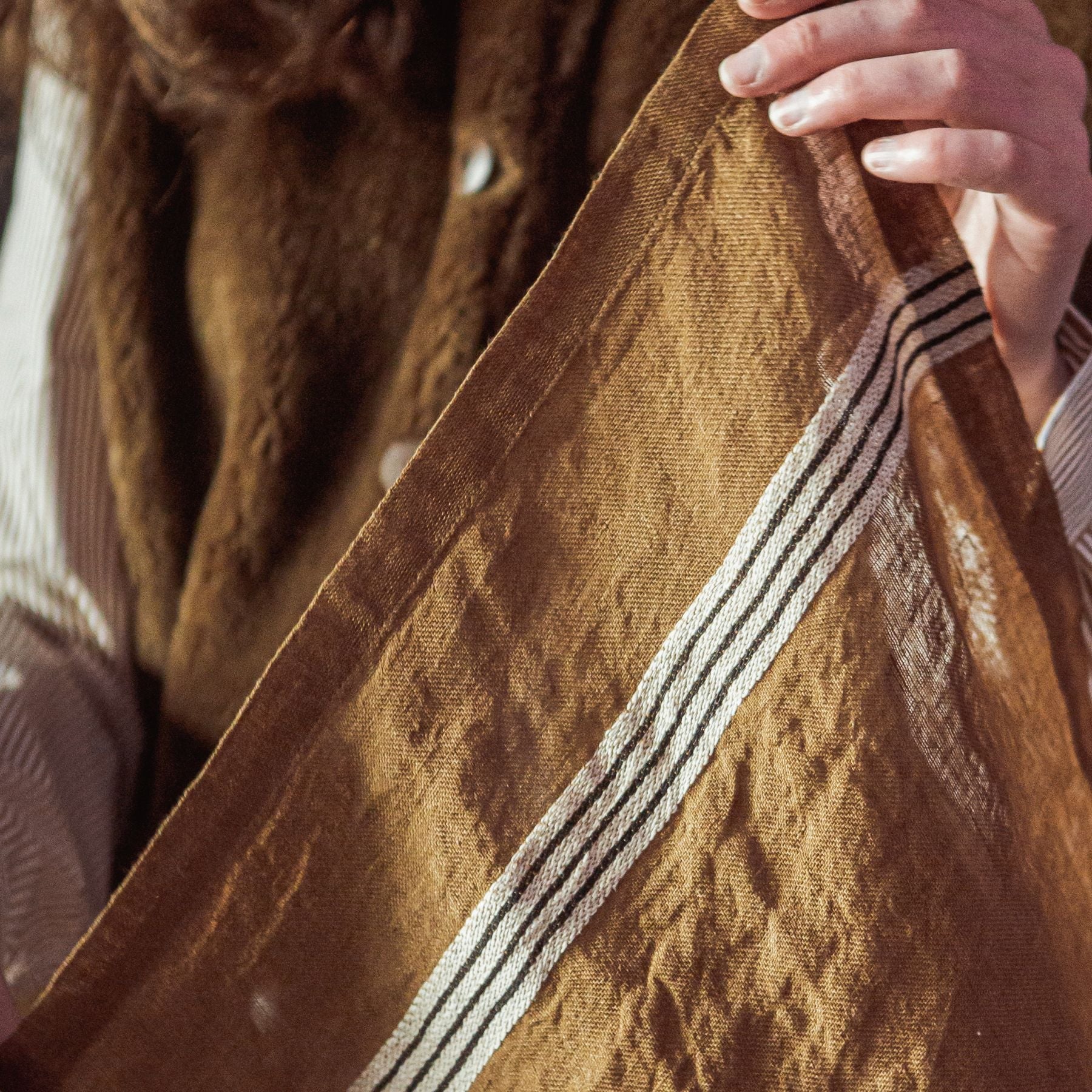 locomotive belgian linen napkin by Libeco at adorn.house 