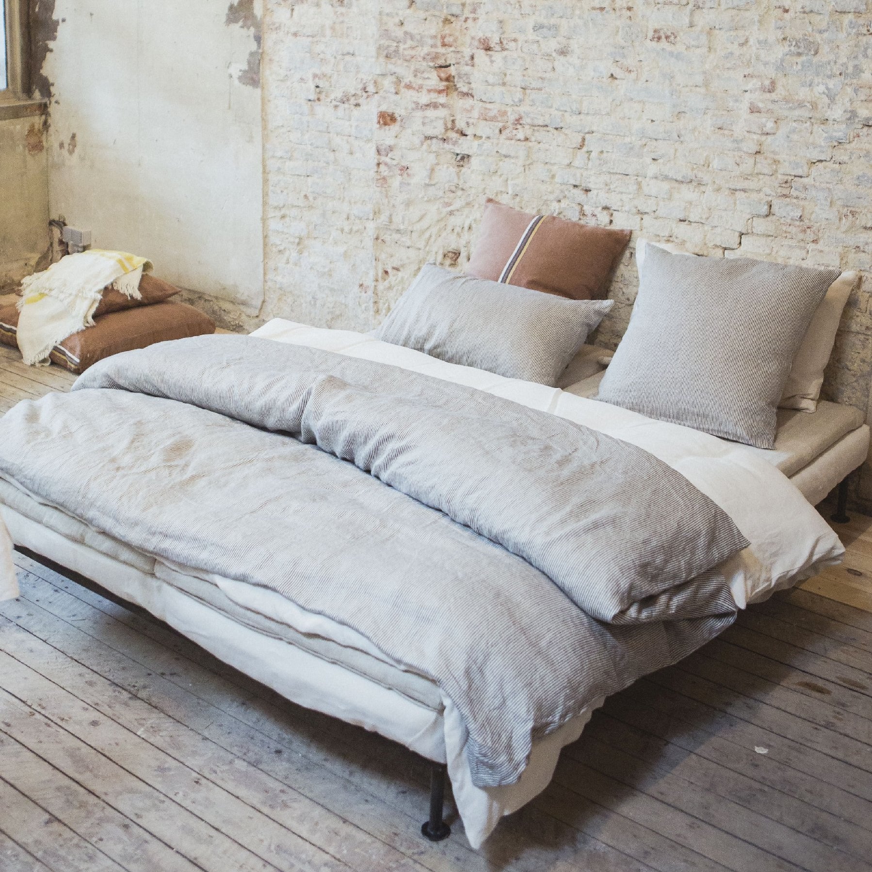 the workshop stripe duvet cover by libeco on adorn.house