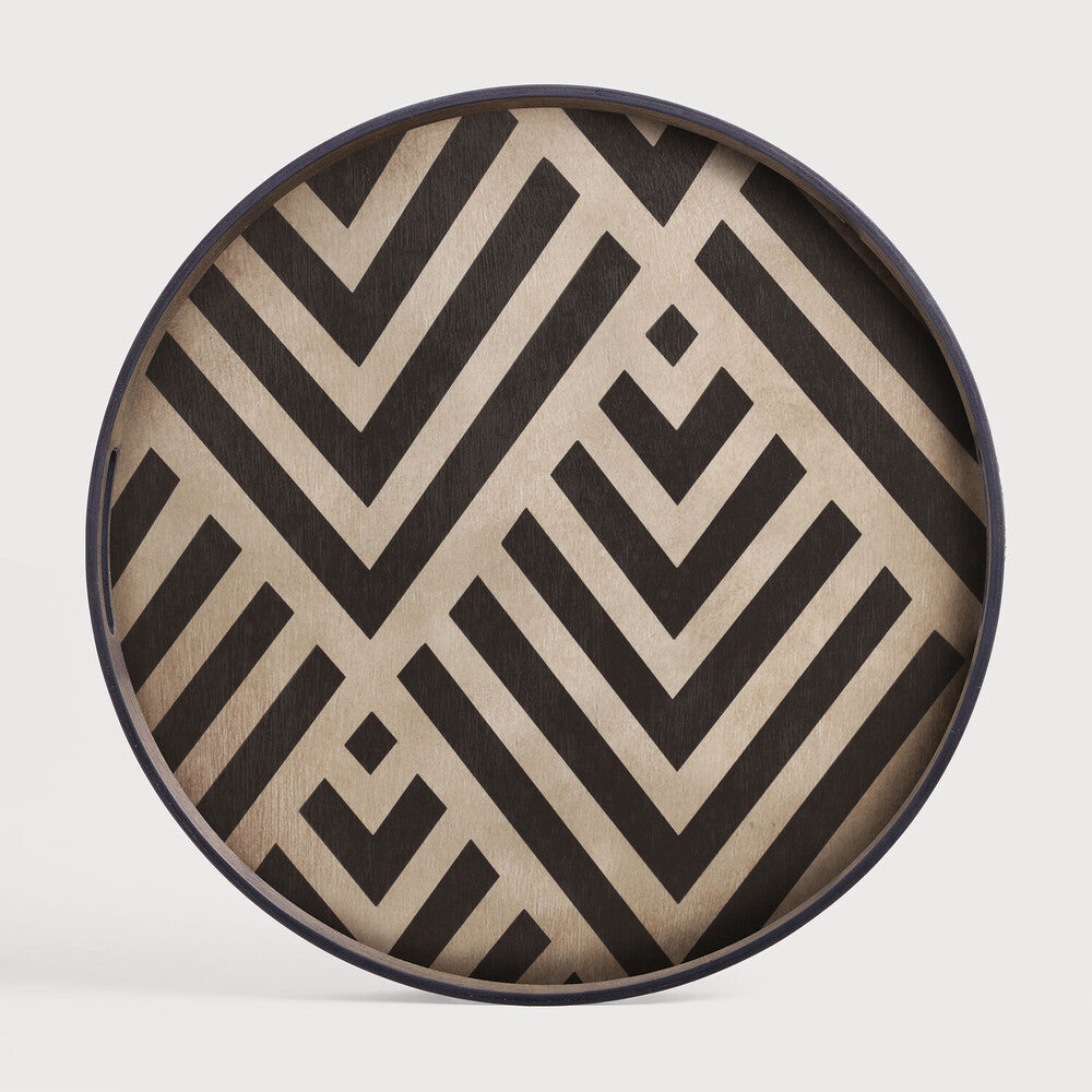 chevron wooden tray by ethnicraft at adorn.house 