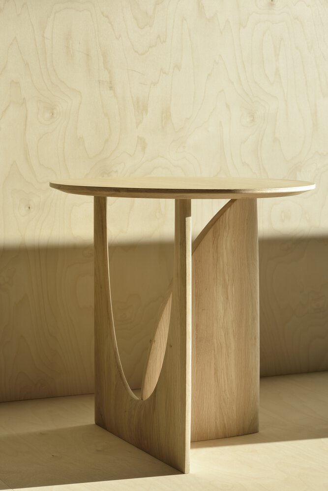 geometric side table by ethnicraft at adorn.house