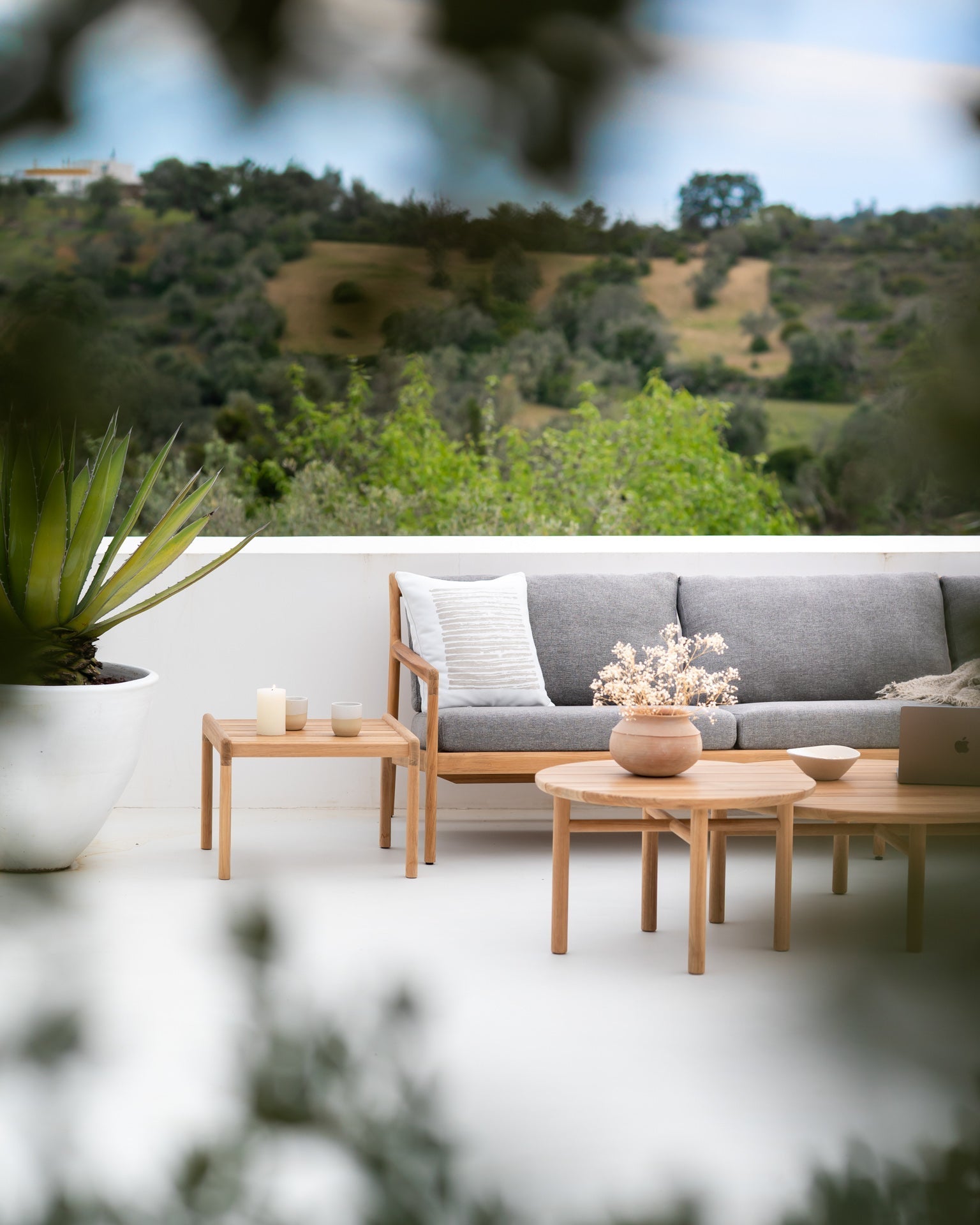 lines indoor/outdoor pillow by ethnicraft at adorn.house  Edit alt text