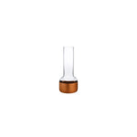contour bud vase with clear top and copper base by nude at adorn.house 