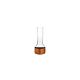 contour bud vase with clear top and copper base by nude at adorn.house 