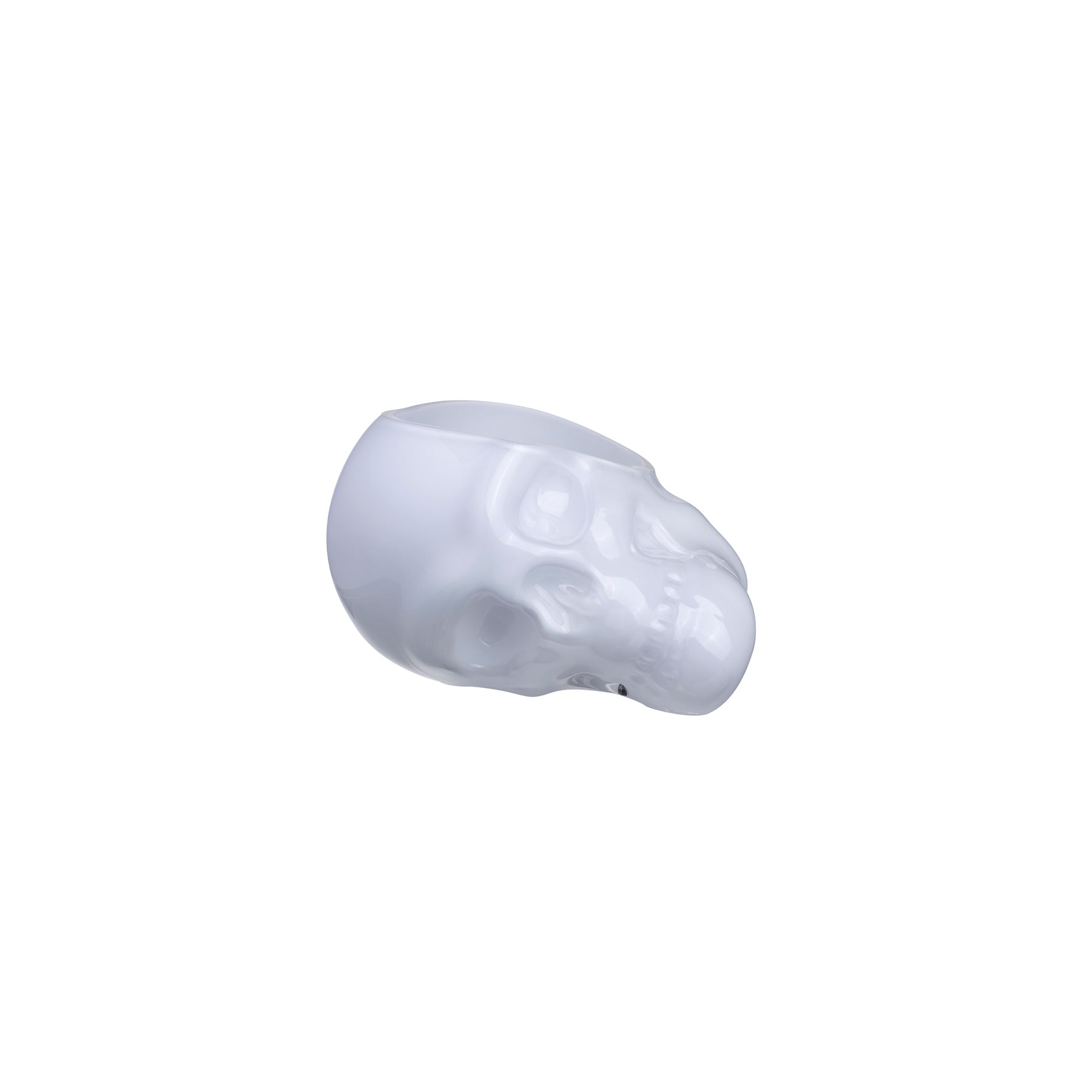 memento mori skull bowl opal white small by nude at adorn.house 