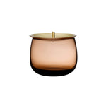 beret storage box small with brass lid by nude at adorn.house 