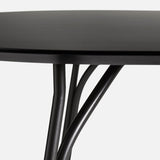 tree dining table 120 cm charcoal black/black by woud at adorn.house