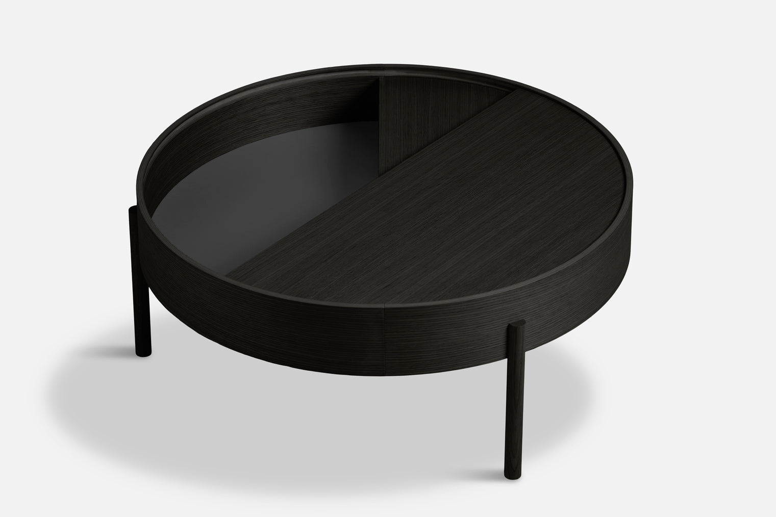 arc coffee table (89 cm) - black by woud at adorn.house