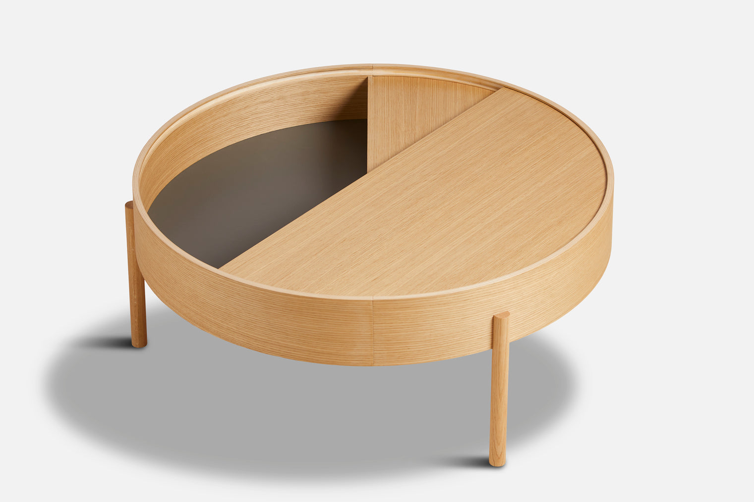 arc coffee table (89 cm) - oiled oak by woud at adorn.house