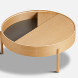 arc coffee table (89 cm) - oiled oak by woud at adorn.house