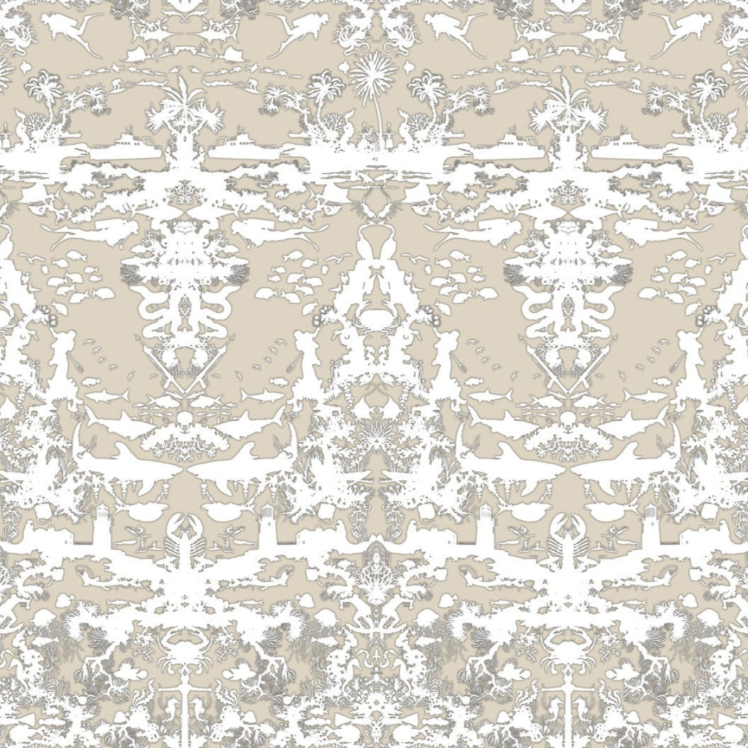 marine toile wallpaper by timorous beasties on adorn.house