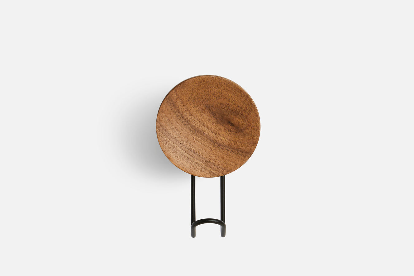 around wall hanger large walnut & black by woud at adorn.house