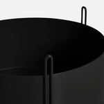 pidestall planter large black by woud at adorn.house