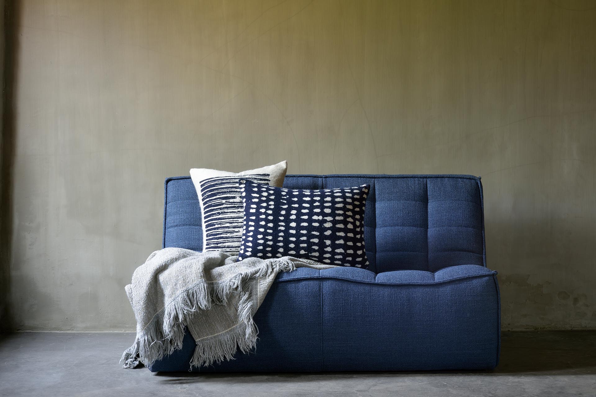 navy dots lumbar pillow - set of 2 by ethnicraft at adorn.house