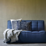 navy dots lumbar pillow - set of 2 by ethnicraft at adorn.house
