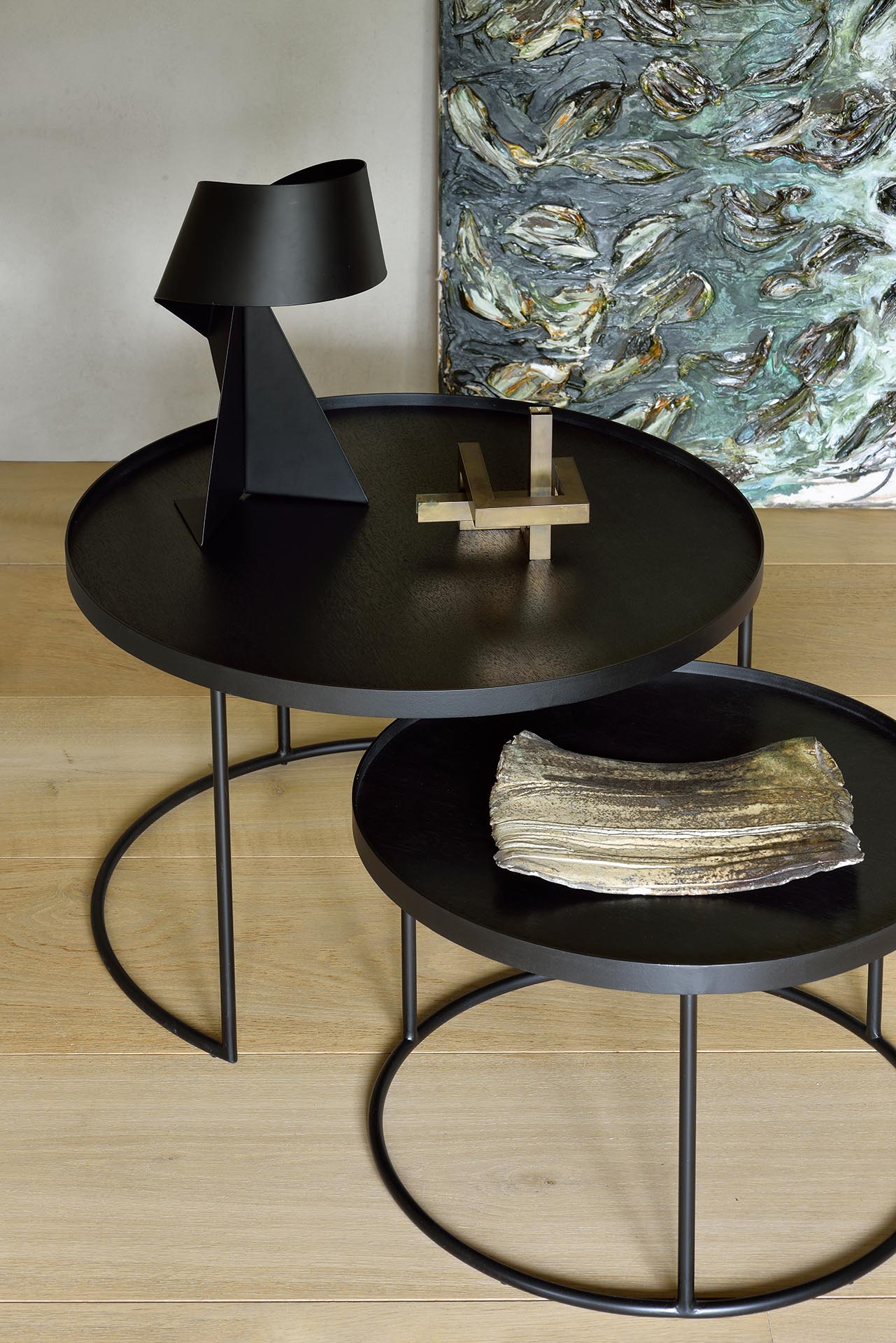 tray coffee table set by ethnicraft at adorn.house